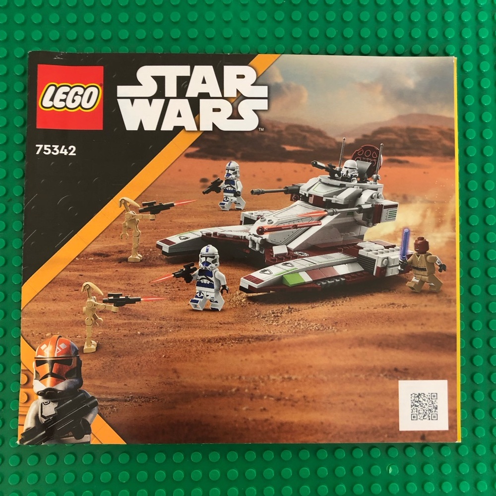 LEGO Star Wars Republic Fighter Tank 75342 Instruction Manual Only EUC